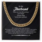 To My Husband Cuban Link Chain