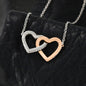 To My Daughter From MOM Blessings-Interlocking Hearts Necklace