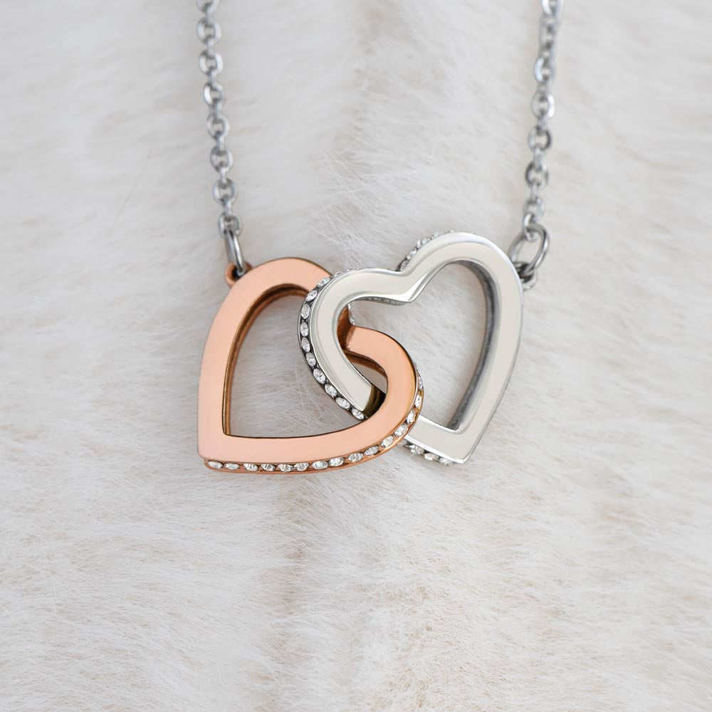 To My Beautiful Smart Daughter Interlocking Hearts Necklace