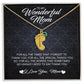 For Mom Engraved Baby Feet Necklace with Birthstones