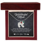 For Mom Engraved Baby Feet Necklace with Birthstones