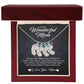 For Mom Engraved Baby Feet Necklace with Birthstones